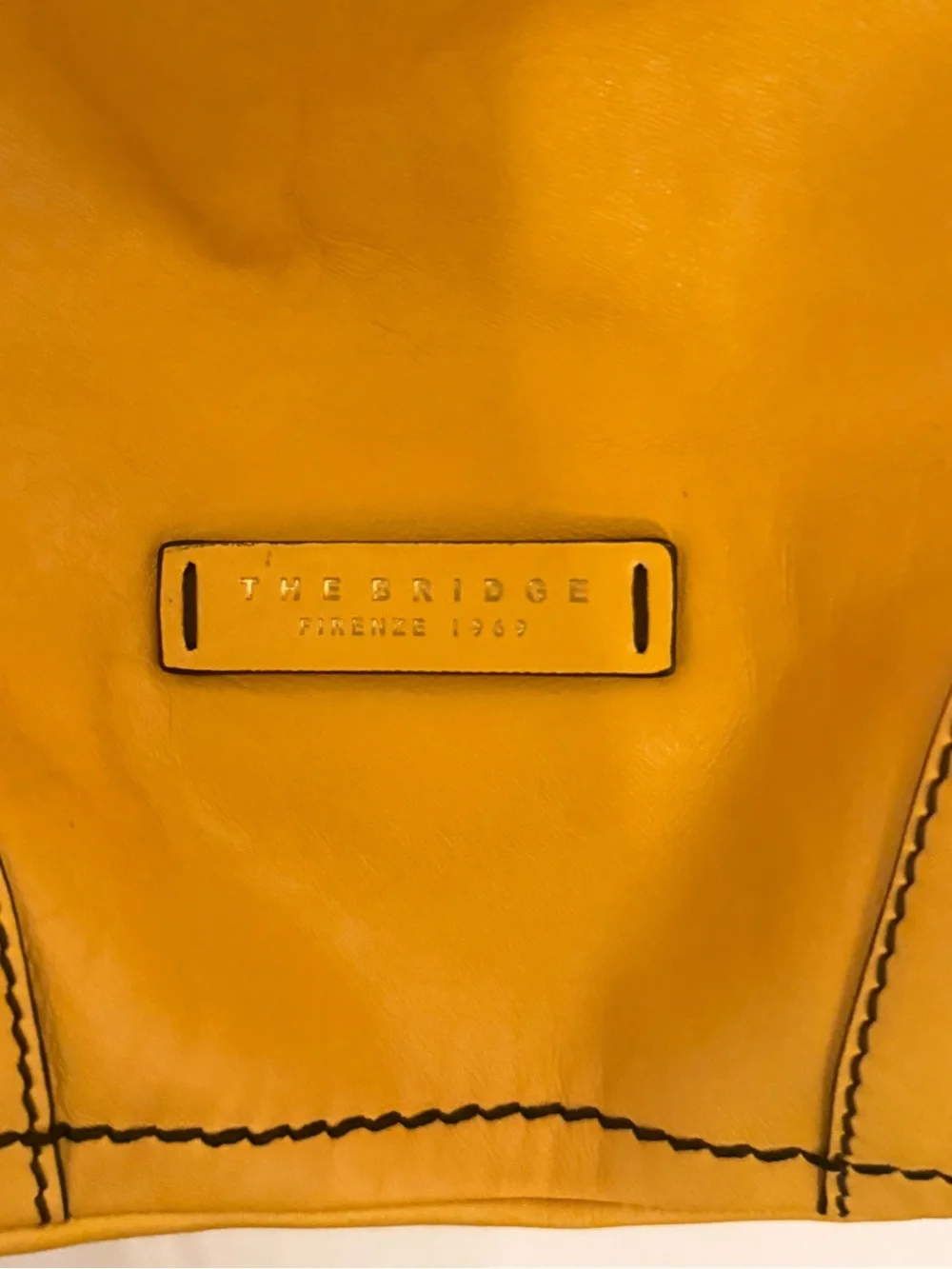 Designer Yellow Leather Shoulder Bag
